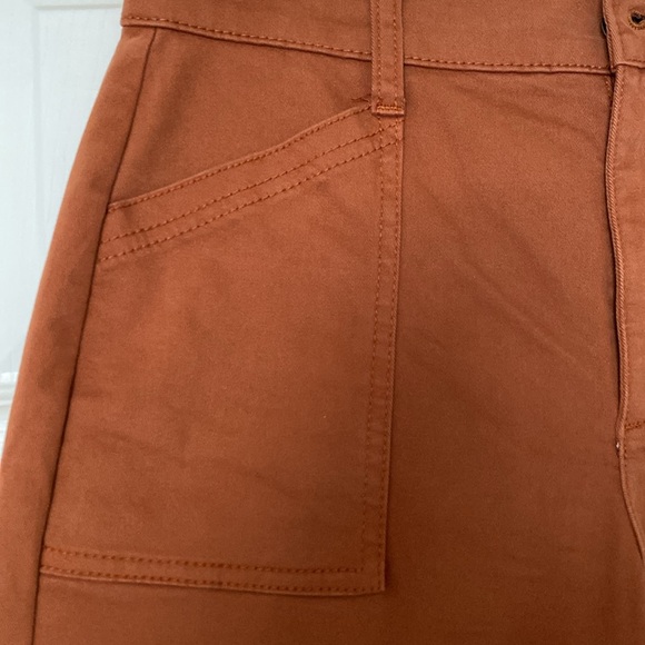 Evereve Rust color wide leg jeans - Picture 2 of 4